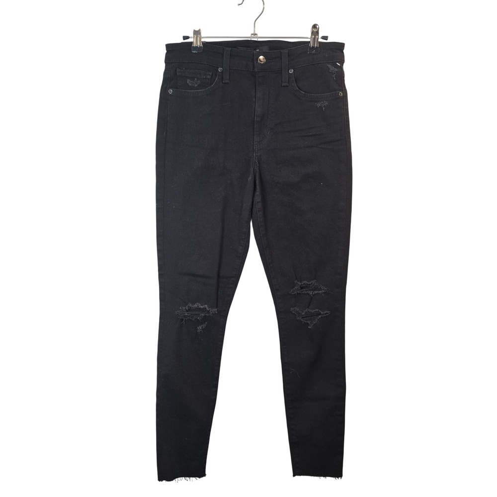 Joe's Jeans High Rise Skinny Ankle Women 28 Black NWT Distressed Flawless